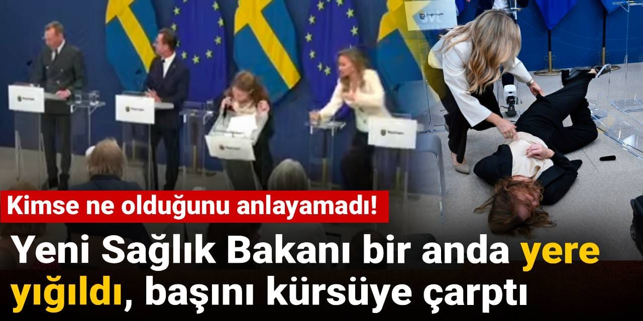 Yeni Sağlık Bakanı bir anda yere yığıldı başını kürsüye çarptı: Kimse ne olduğunu anlayamadı