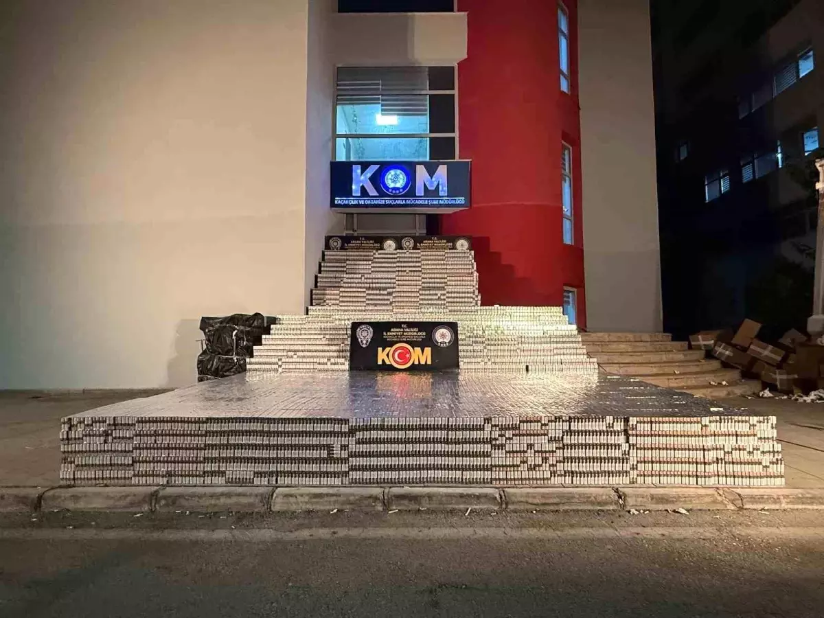 adanada 105 bin paket kacak sigara ele gecirildi jTxMxDc1.jpg
